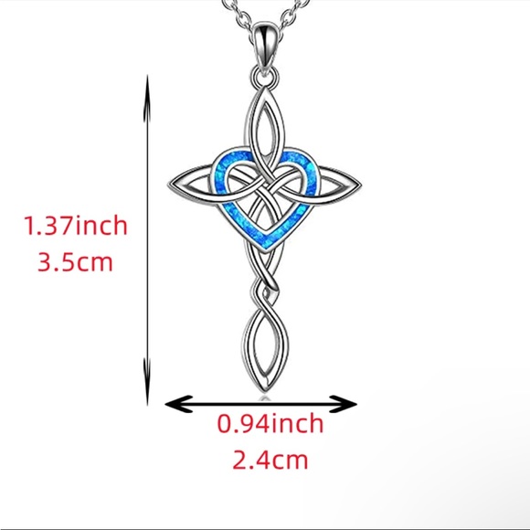 NWT Elegant Cross & Heart Necklace - Picture 2 of 3